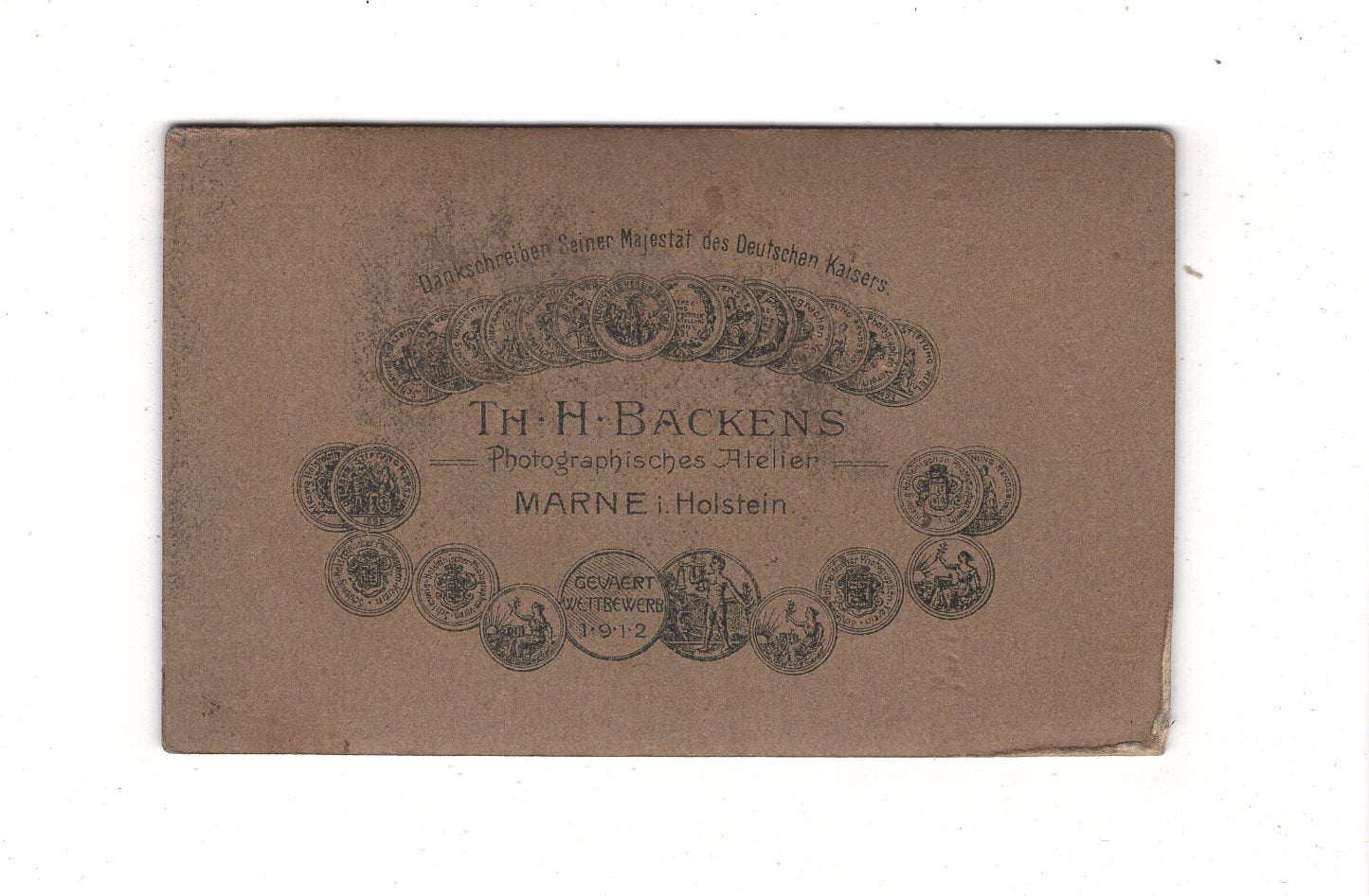 Fotografie Niedlicher kleiner Junge - Marne in Holstein 1910er / CDV M1-14