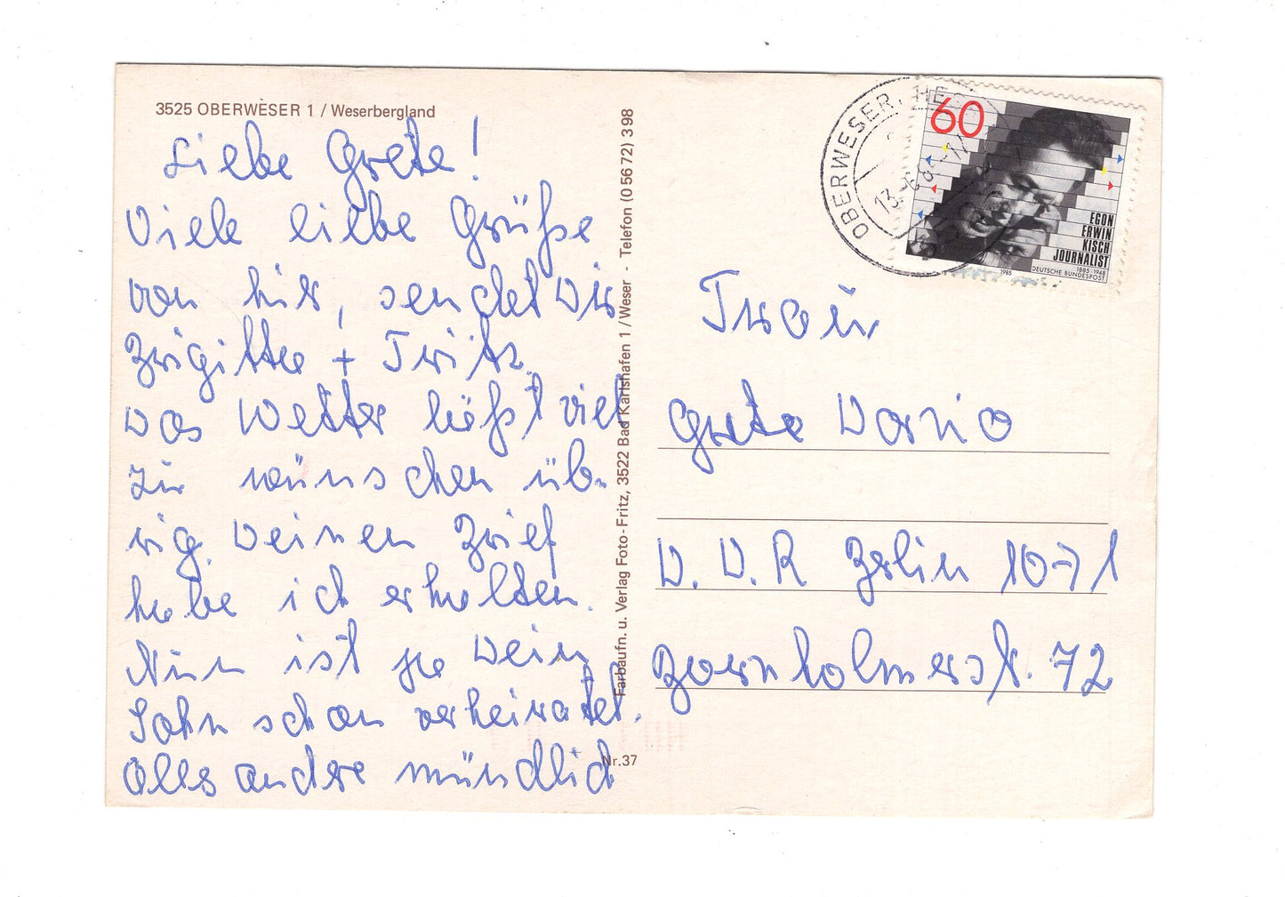 Ansichtskarte Gieselwerder / Weserbergland / H1-62