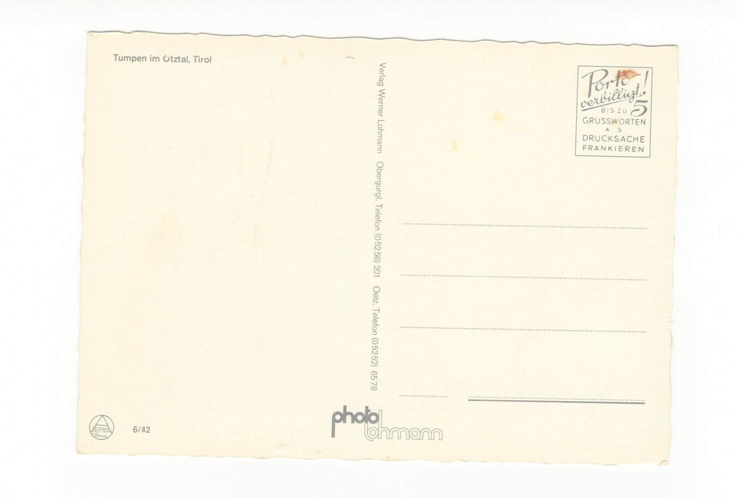 Ansichtskarte Tumpen im Ötztal / Tirol / Österreich