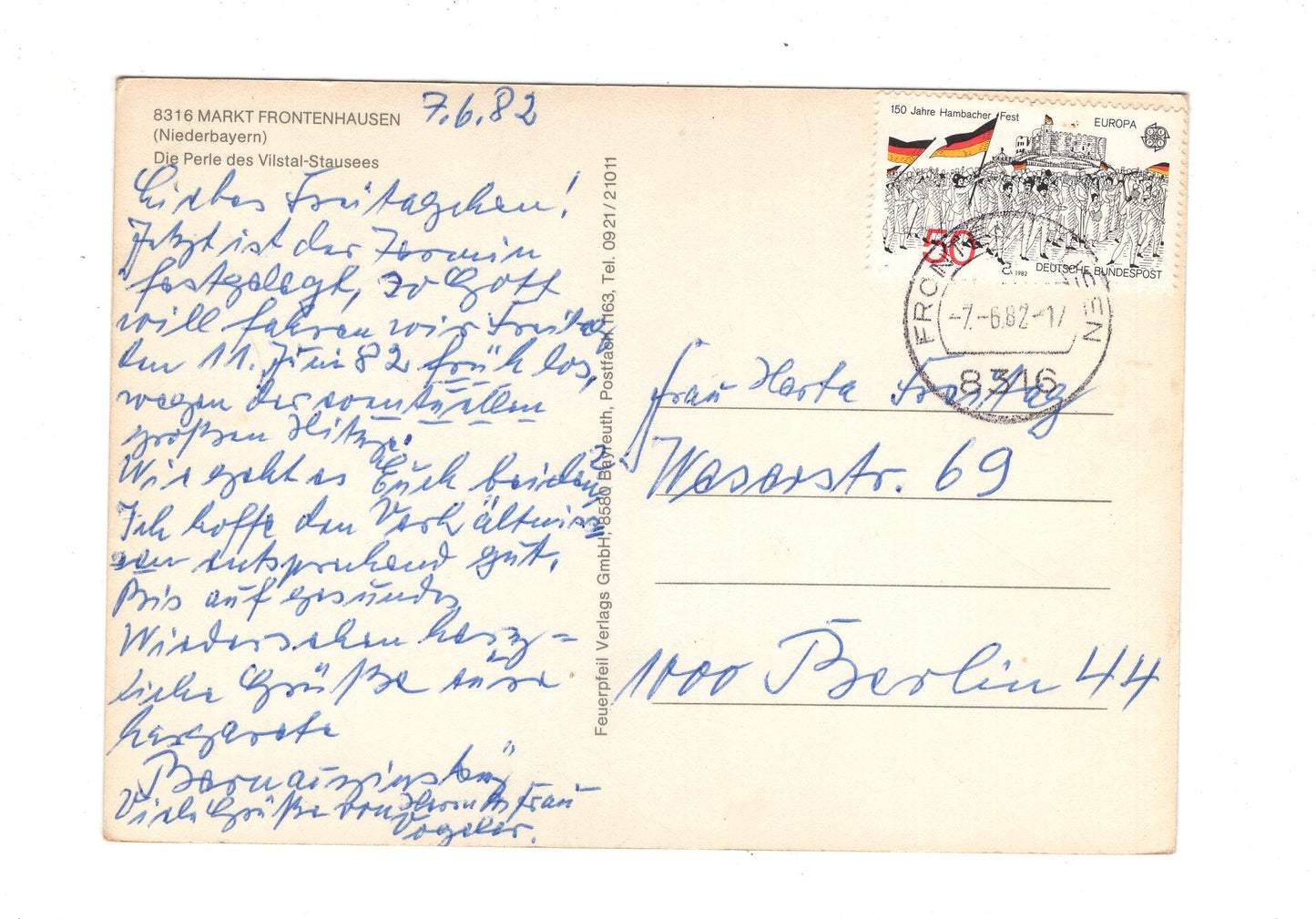 Ansichtskarte Markt Frontenhausen / Niederbayern / H1-62