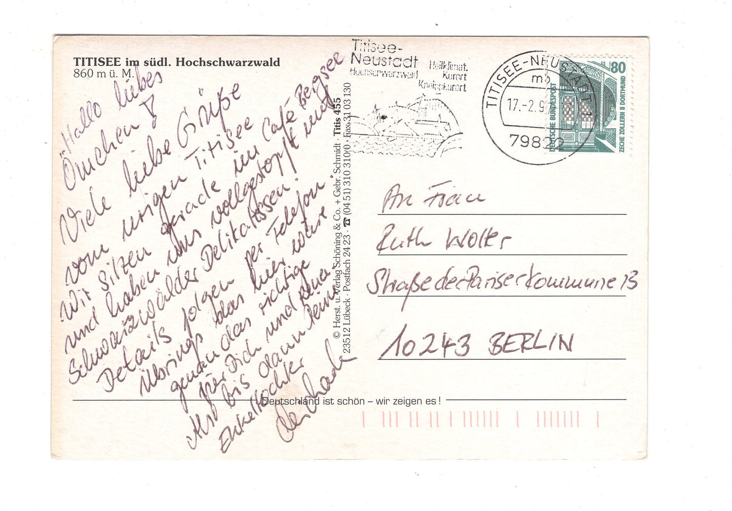 Ansichtskarte Winterspaß am Titisee im südl. Hochschwarzwald / G1-65