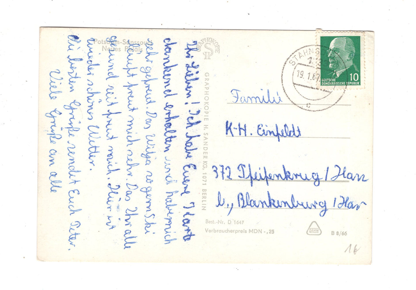 Ansichtskarte Potsdam-Sanssouci / Neues Palais / M1-54