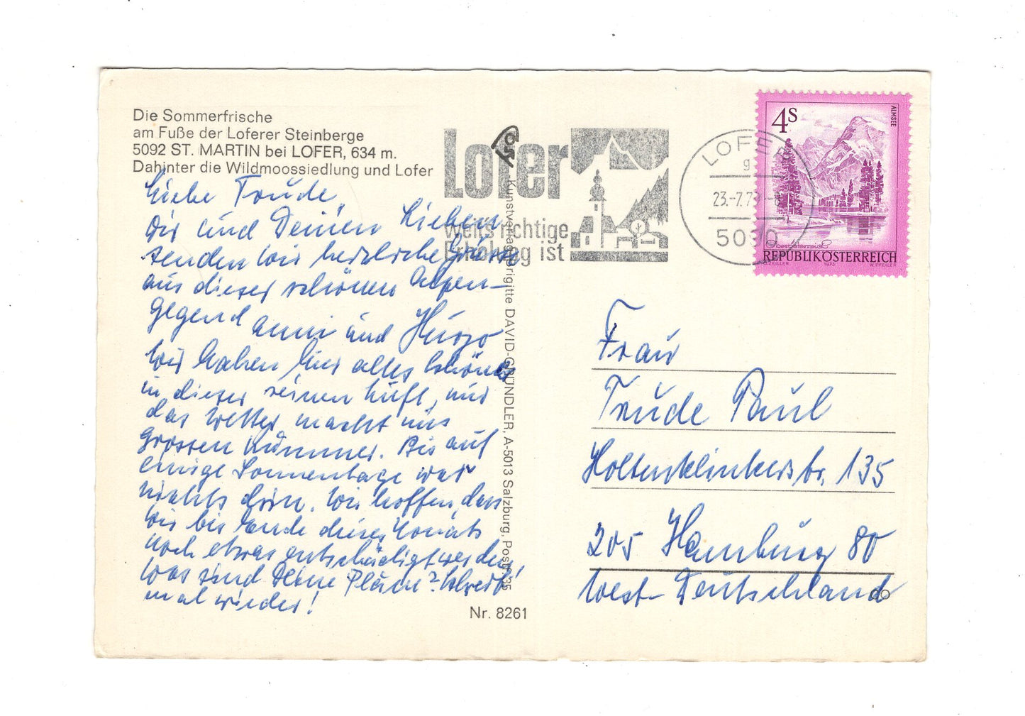 Ansichtskarte St. Martin bei Lofer / Österreich