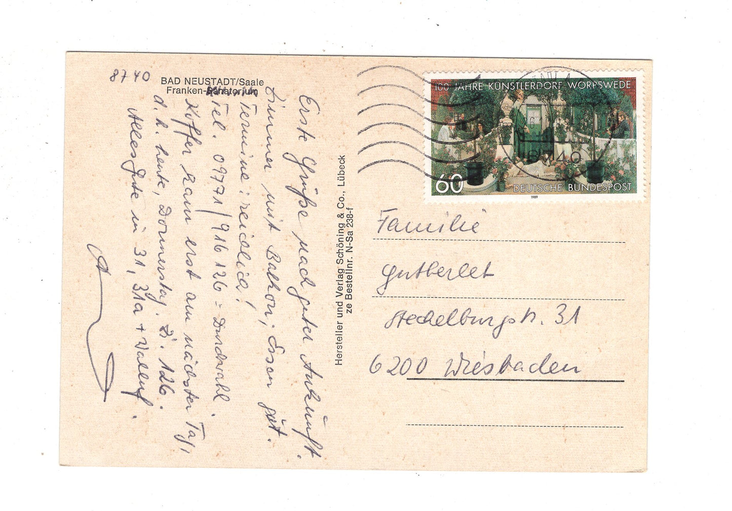 Ansichtskarte Bad Neustadt an der Saale / Franken-Klinik / J1-56