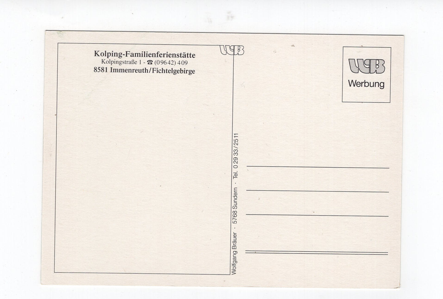 Ansichtskarte Kolping-Familienferienstätte / Immenreuth / Fichtelgebirge