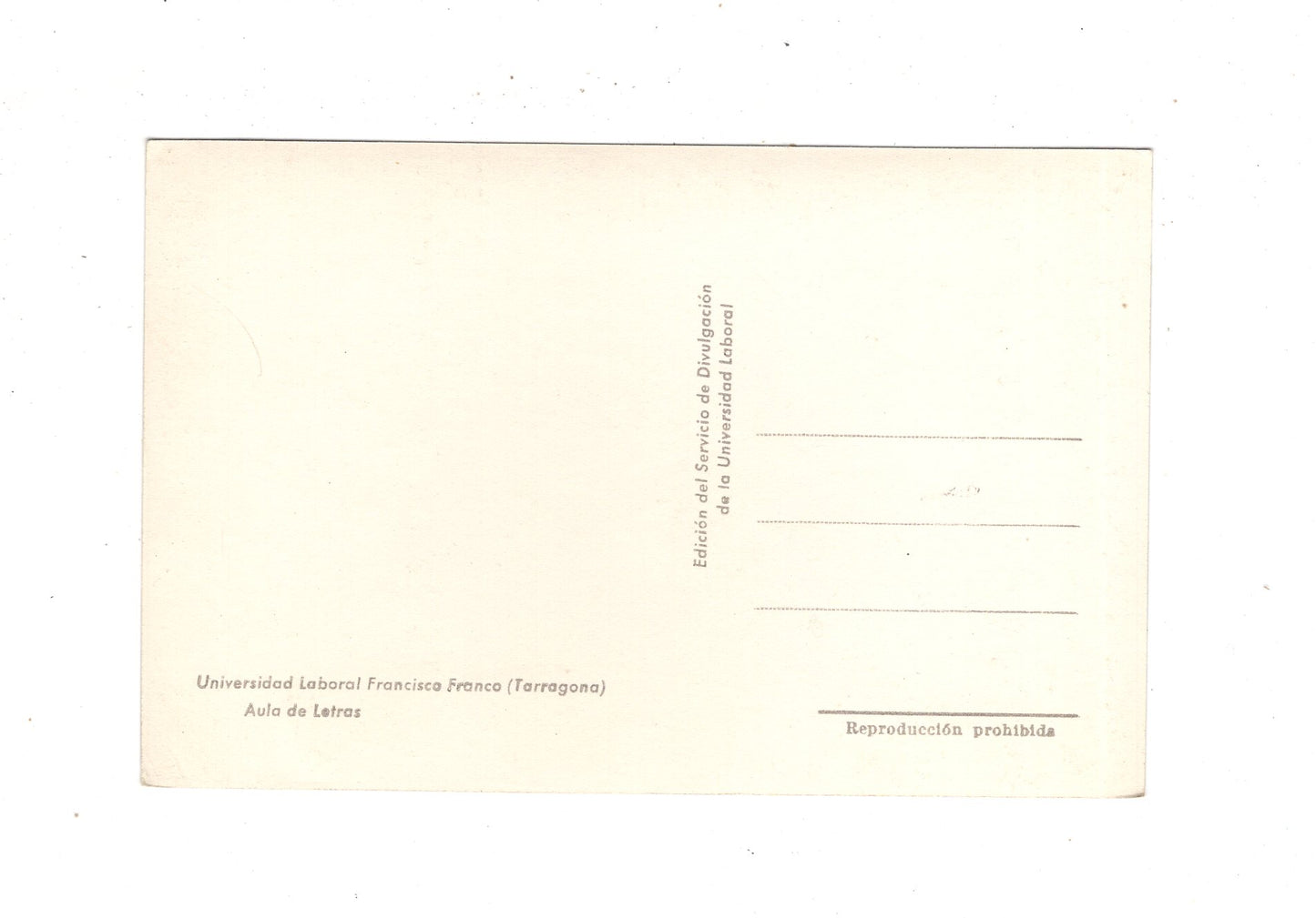 Ansichtskarte Universidad Laboral Francisco Franco / Tarragona / Spanien / N1-55