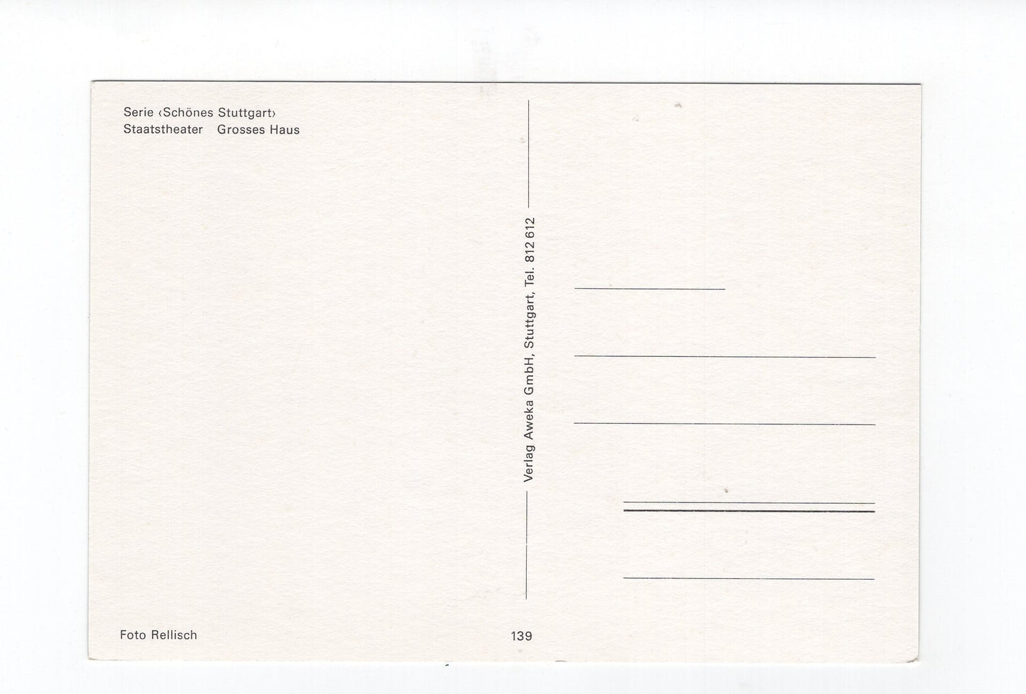 Ansichtskarte Stuttgart / Staatstheater / Großes Haus