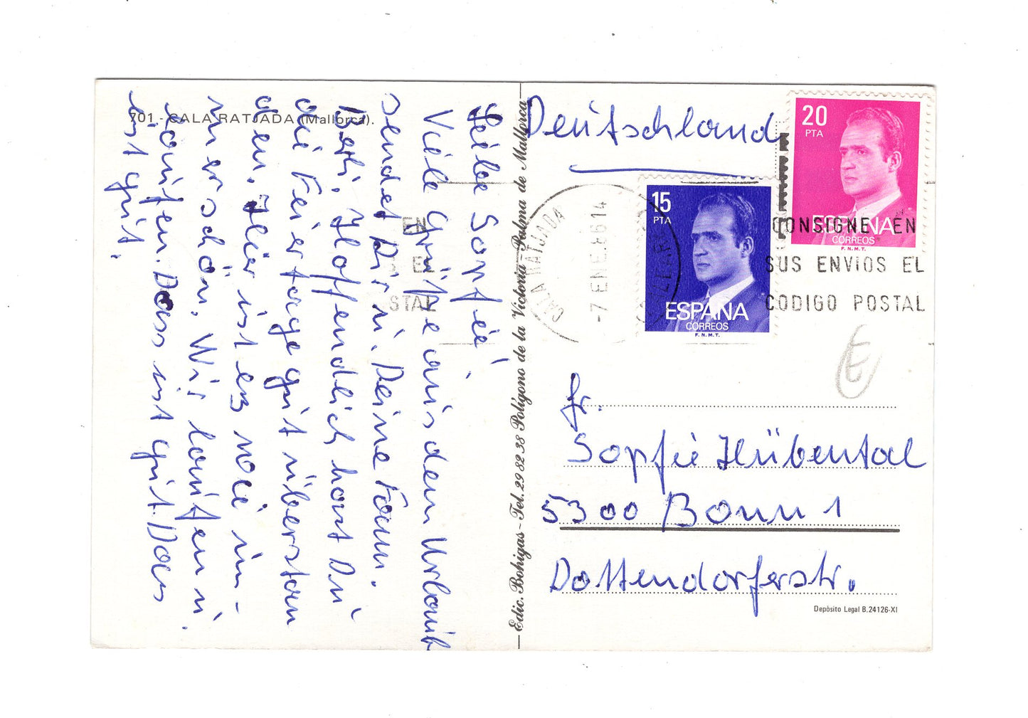 Ansichtskarte Mallorca / Cala Ratjada / Spanien