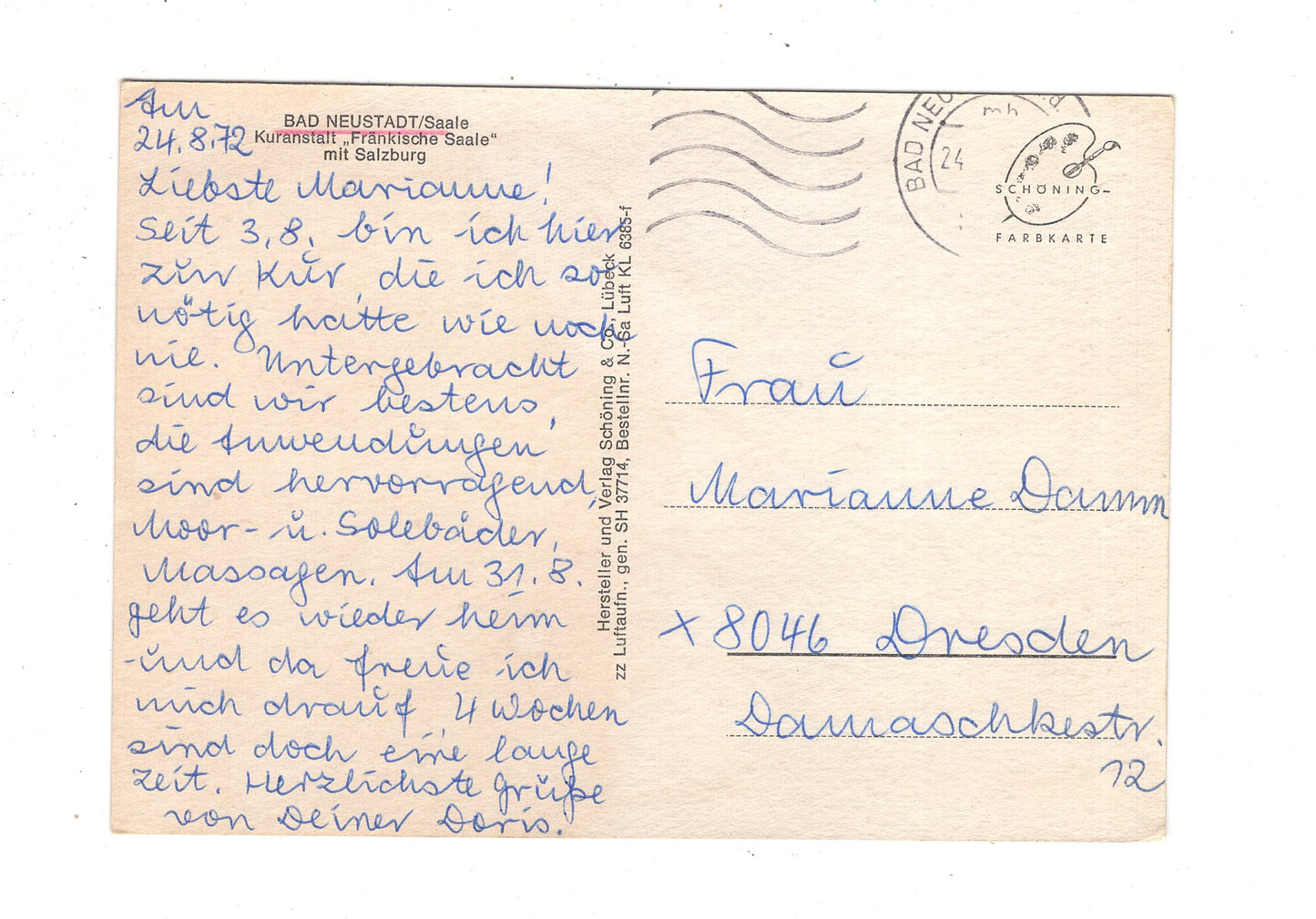 Ansichtskarte Bad Neustadt an der Saale / Kuranstalt Fränkische Saale / J1-56