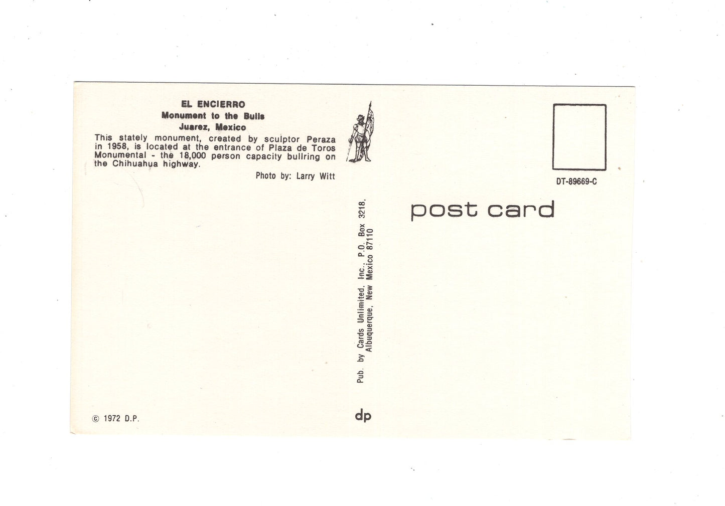 Ansichtskarte Juarez / El Encierro / Monument to the Bulls / Mexiko