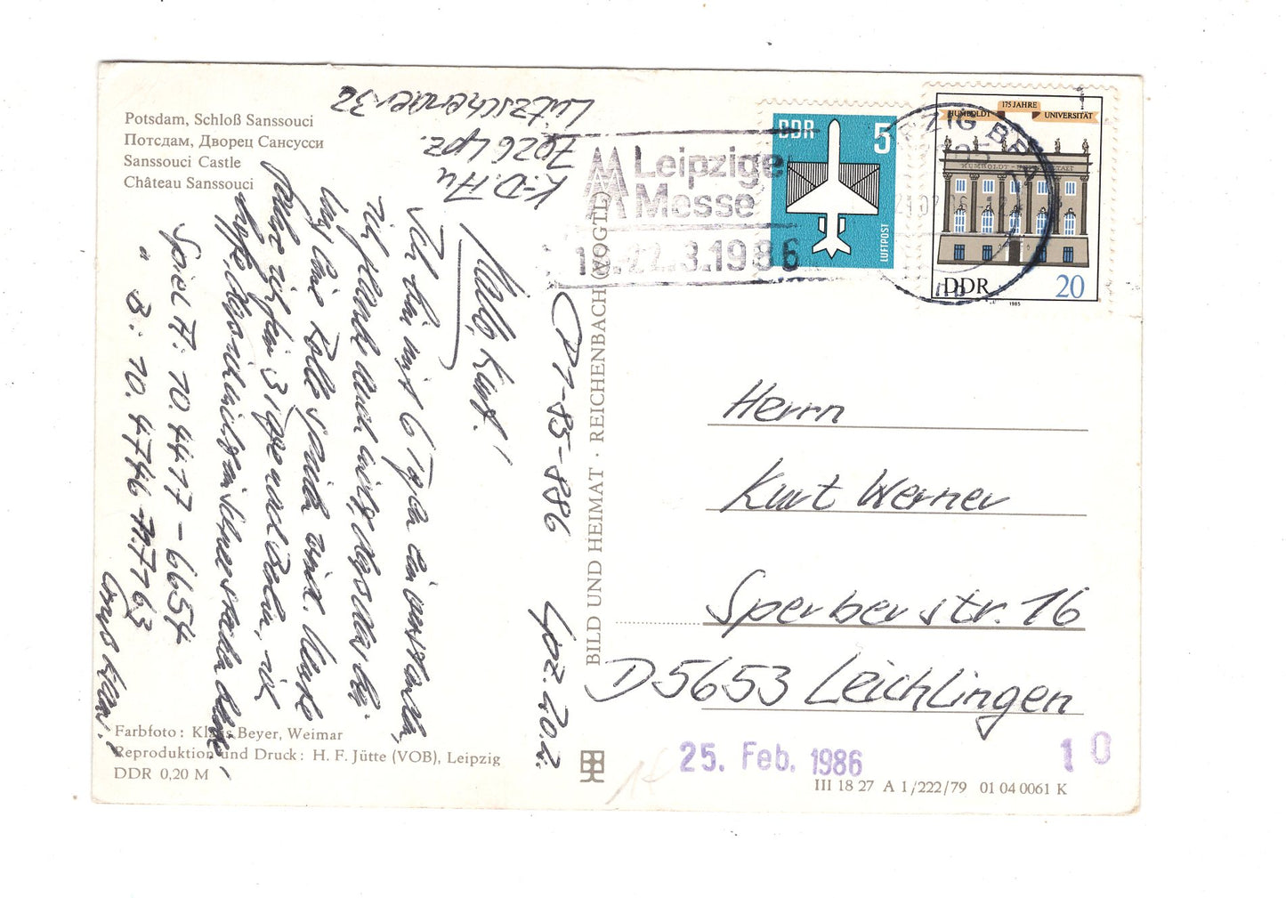 Ansichtskarte Potsdam / Schloss Sanssouci / M1-54