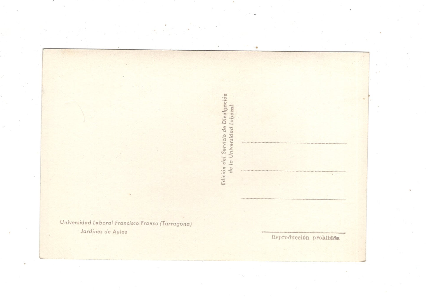 Ansichtskarte Universidad Laboral Francisco Franco / Tarragona / Spanien / N1-55