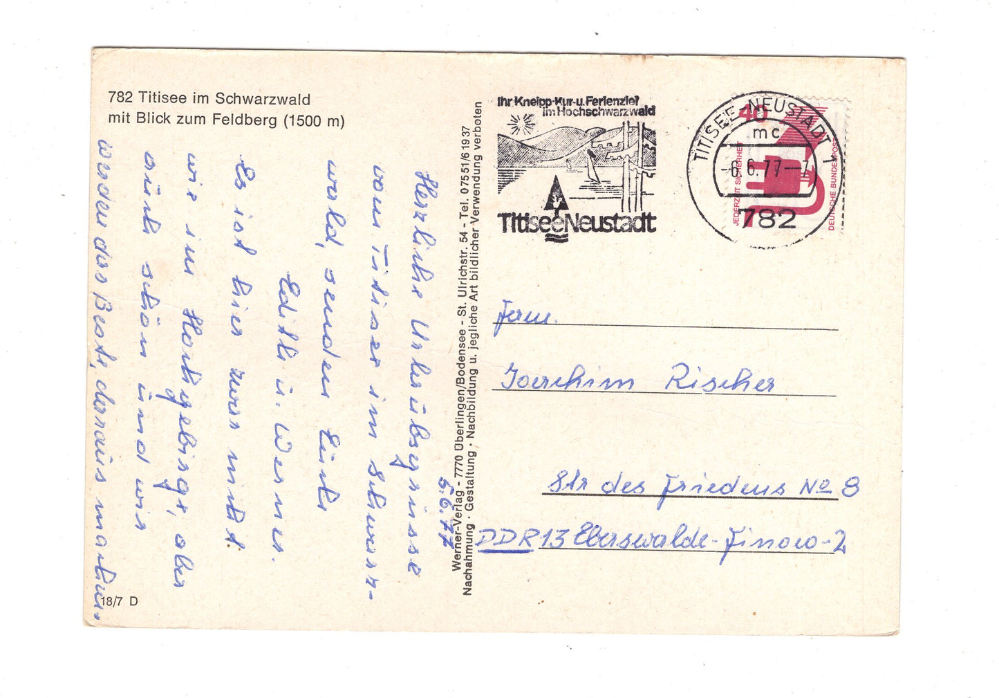 Ansichtskarte Titisee im Schwarzwald mit Blick zum Feldberg / G1-65