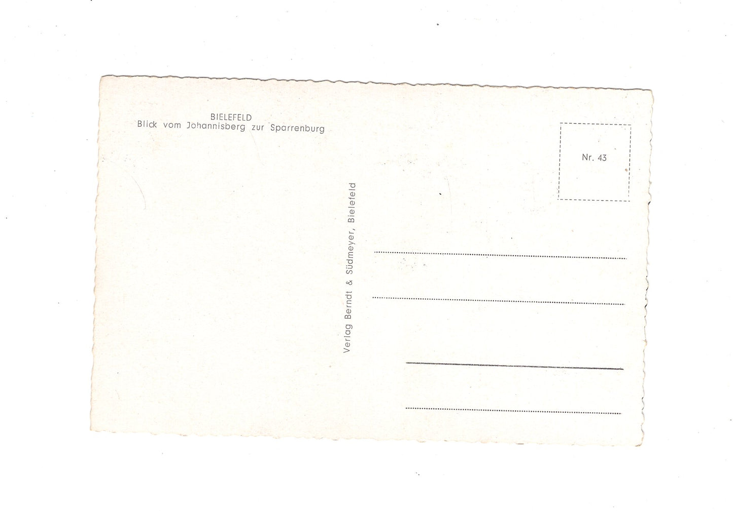 Ansichtskarte Bielefeld / Blick vom Johannisberg zur Sparrenburg