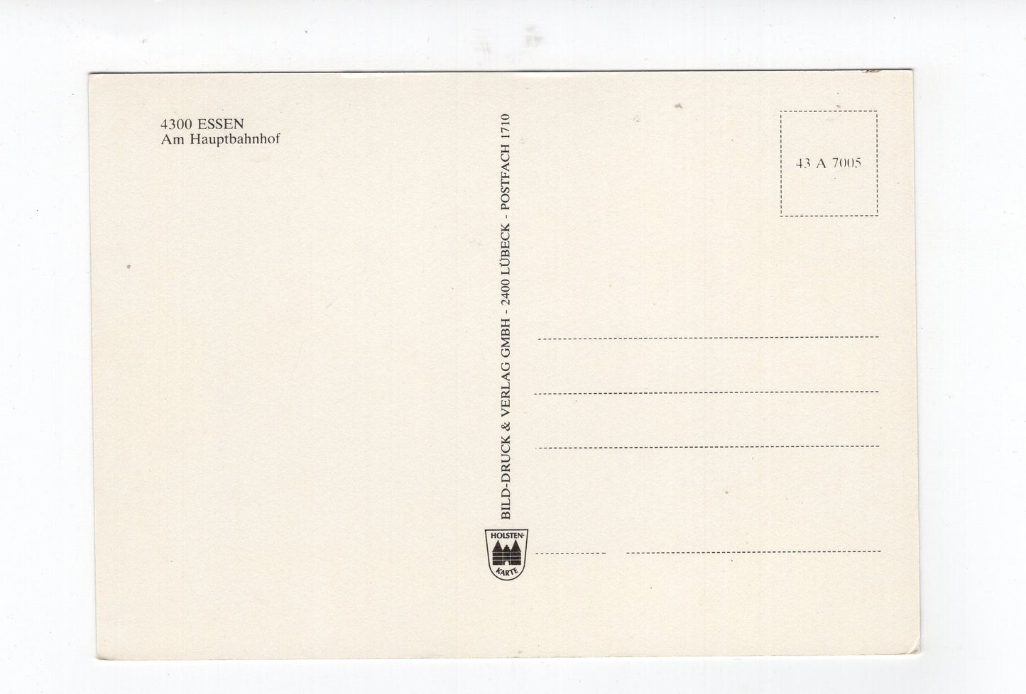 Ansichtskarte Essen / Am Hauptbahnhof