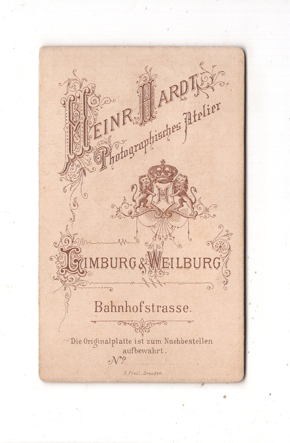 Fotografie Soldat - Limburg / Weilburg 1880er