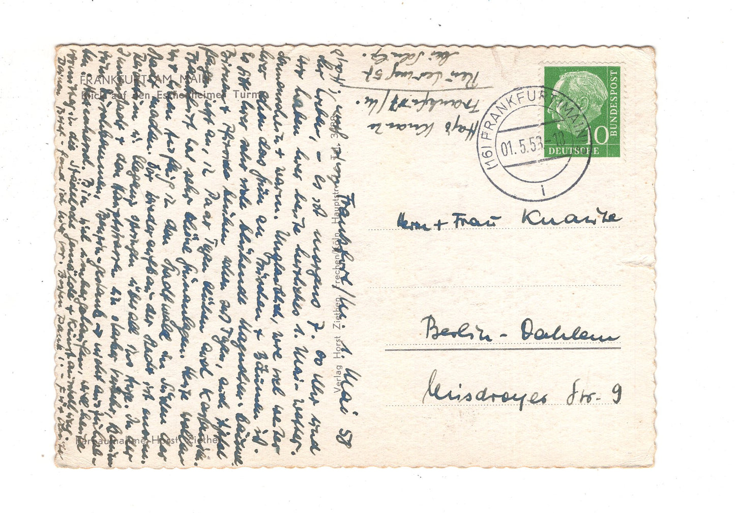 Ansichtskarte Frankfurt am Main / Eschenheimer Turm / J1-56