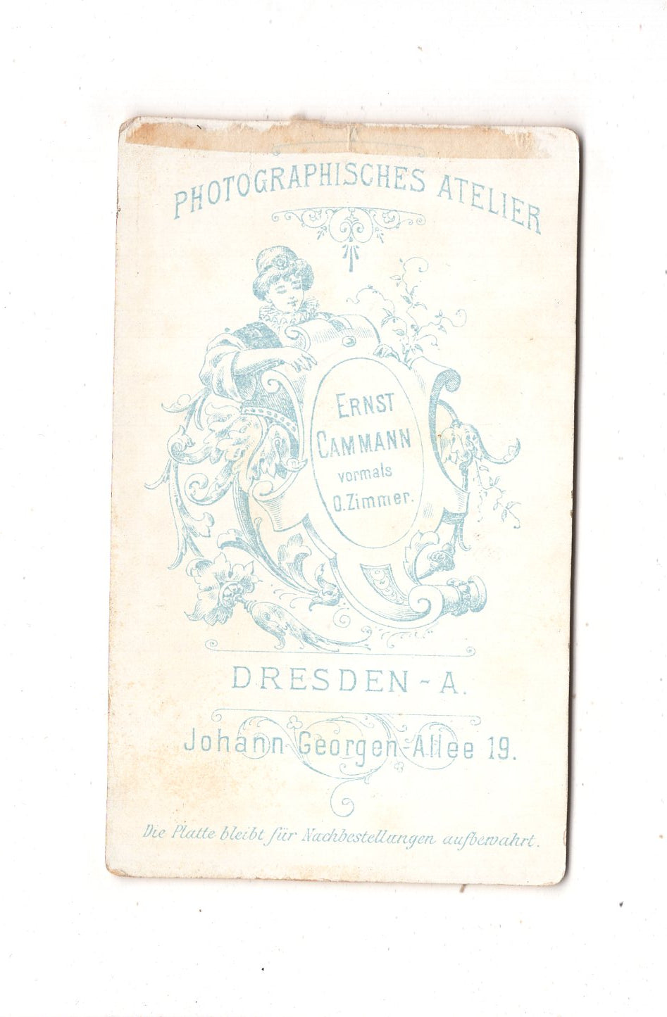 Fotografie Feine Dame - Dresden 1895 / CDV L1-33