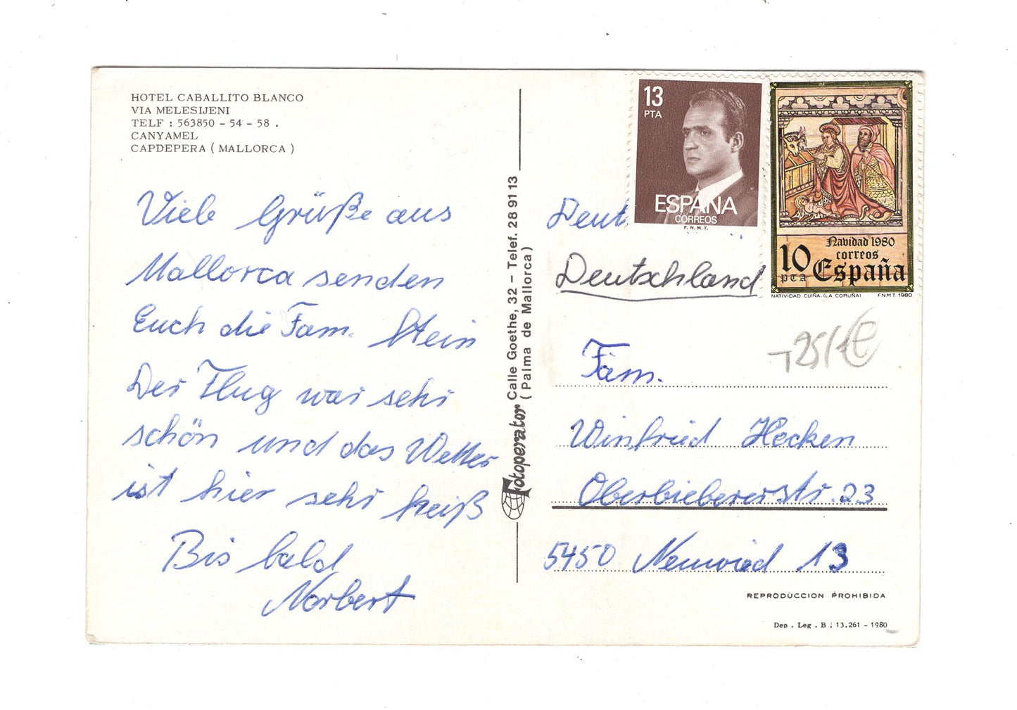 Ansichtskarte Mallorca / Canyamel / Hotel Caballito Blanco / Spanien