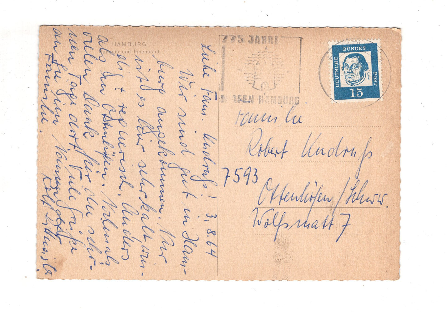 Ansichtskarte Hamburg / Rathaus und Innenstadt / K1-49