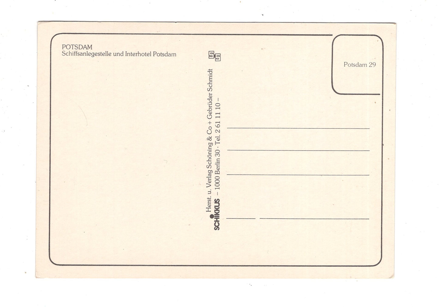 Ansichtskarte Potsdam / Schiffsanlegestelle und Interhotel / M1-54