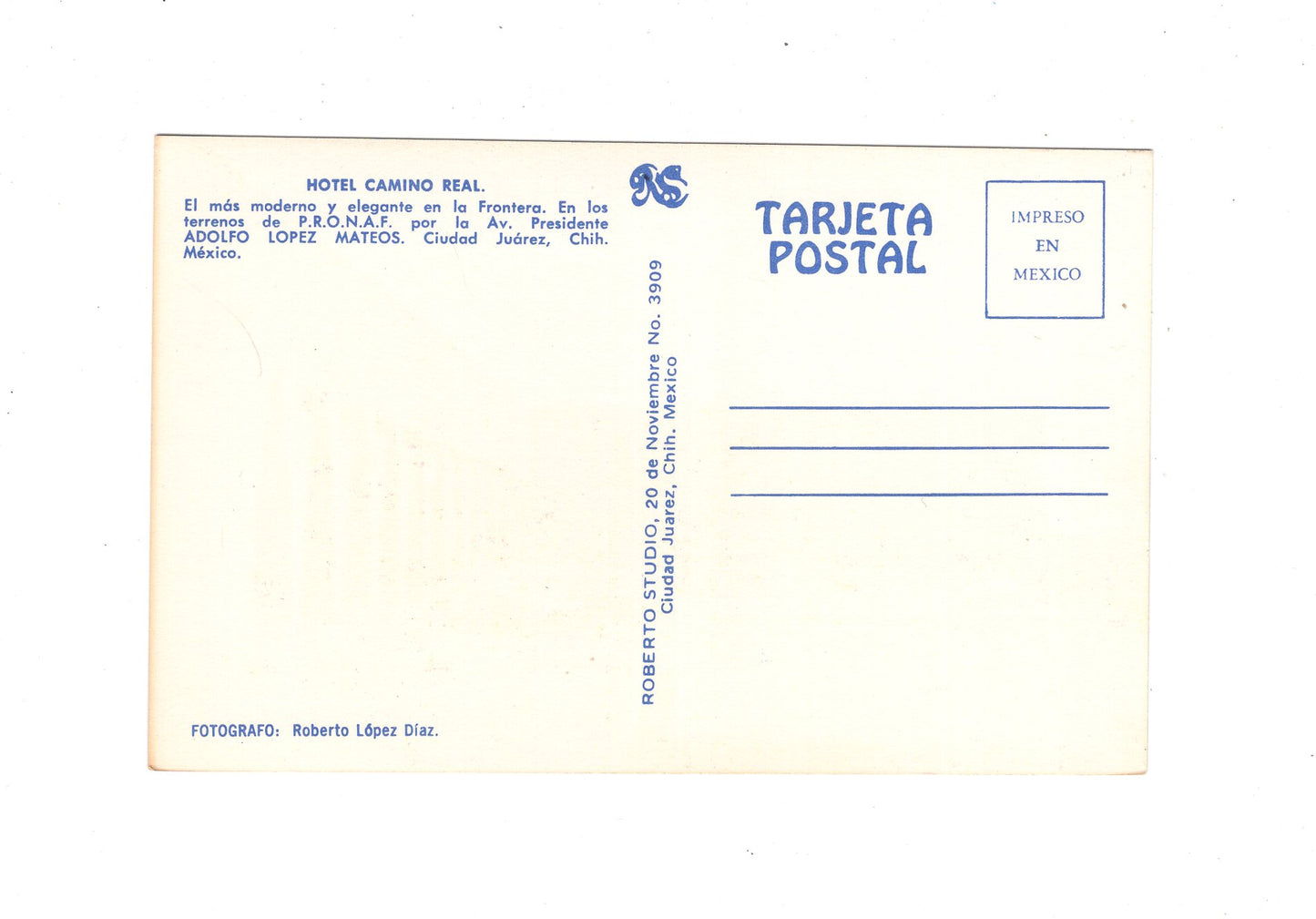 Ansichtskarte Juarez / Hotel Camino Real / Mexiko