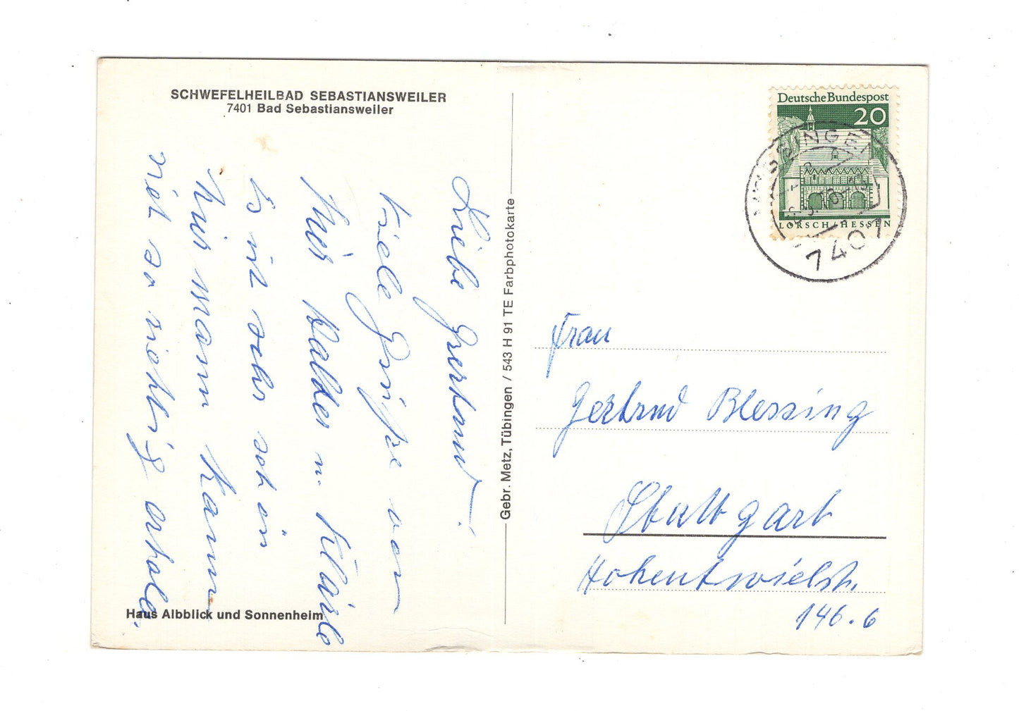 Ansichtskarte Bad Sebastiansweiler / Schwefelheilbad