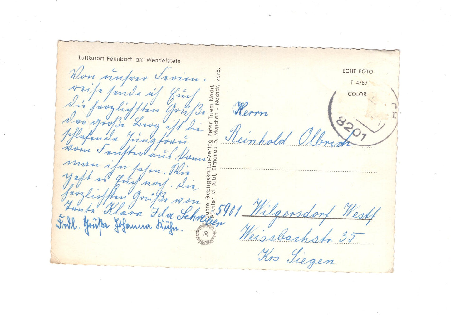 Ansichtskarte Feilnbach am Wendelstein