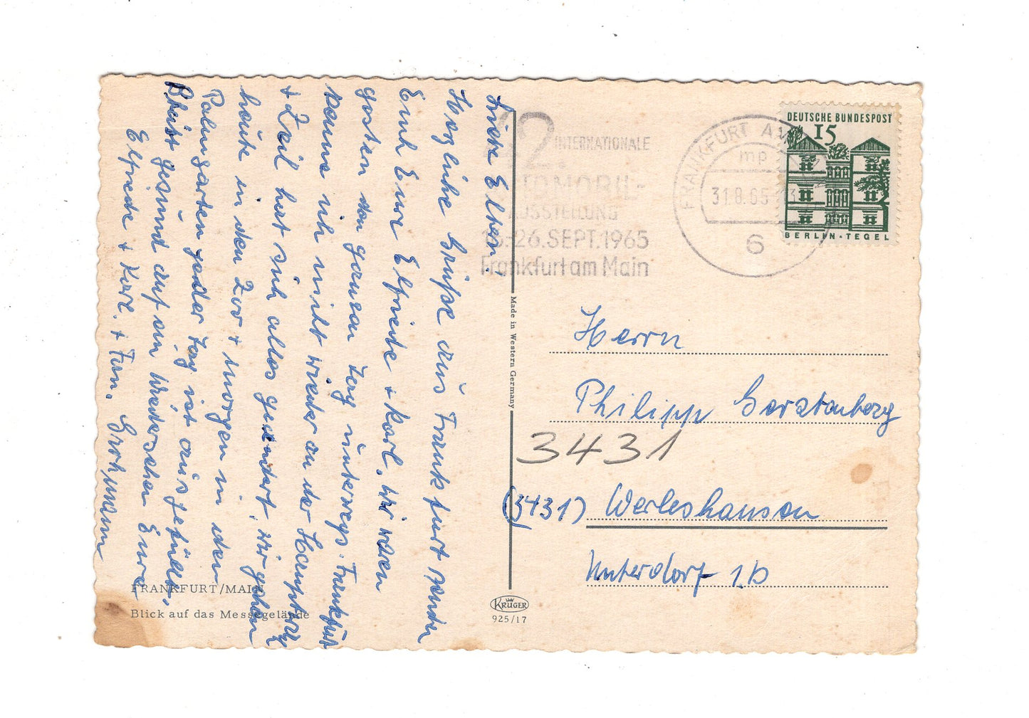 Ansichtskarte Frankfurt am Main / Blick auf das Messegelände / J1-57