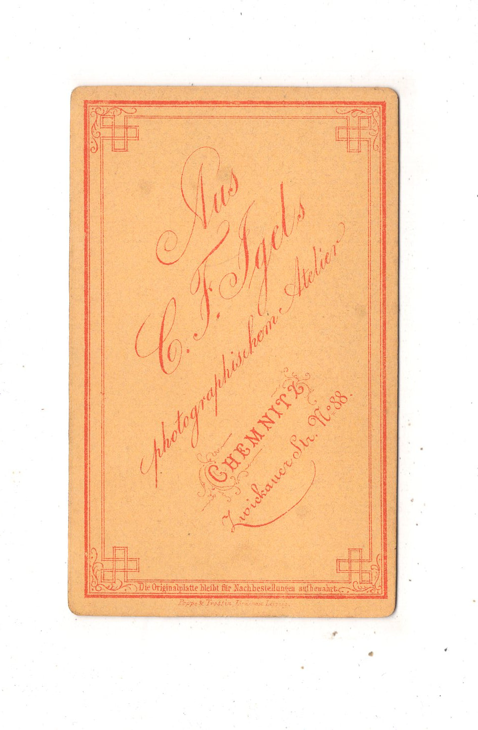 Fotografie Herrenportrait - Chemnitz um 1870