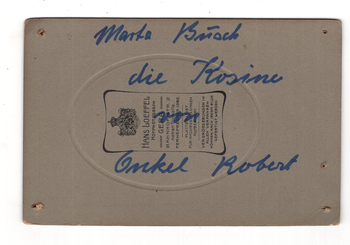 Fotografie Feine Dame / benannt - Gera 1910er