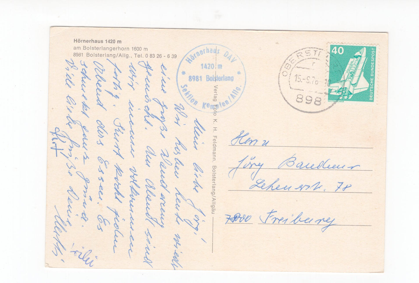 Ansichtskarte Hörnerhaus / Bolsterlang / Allgäu