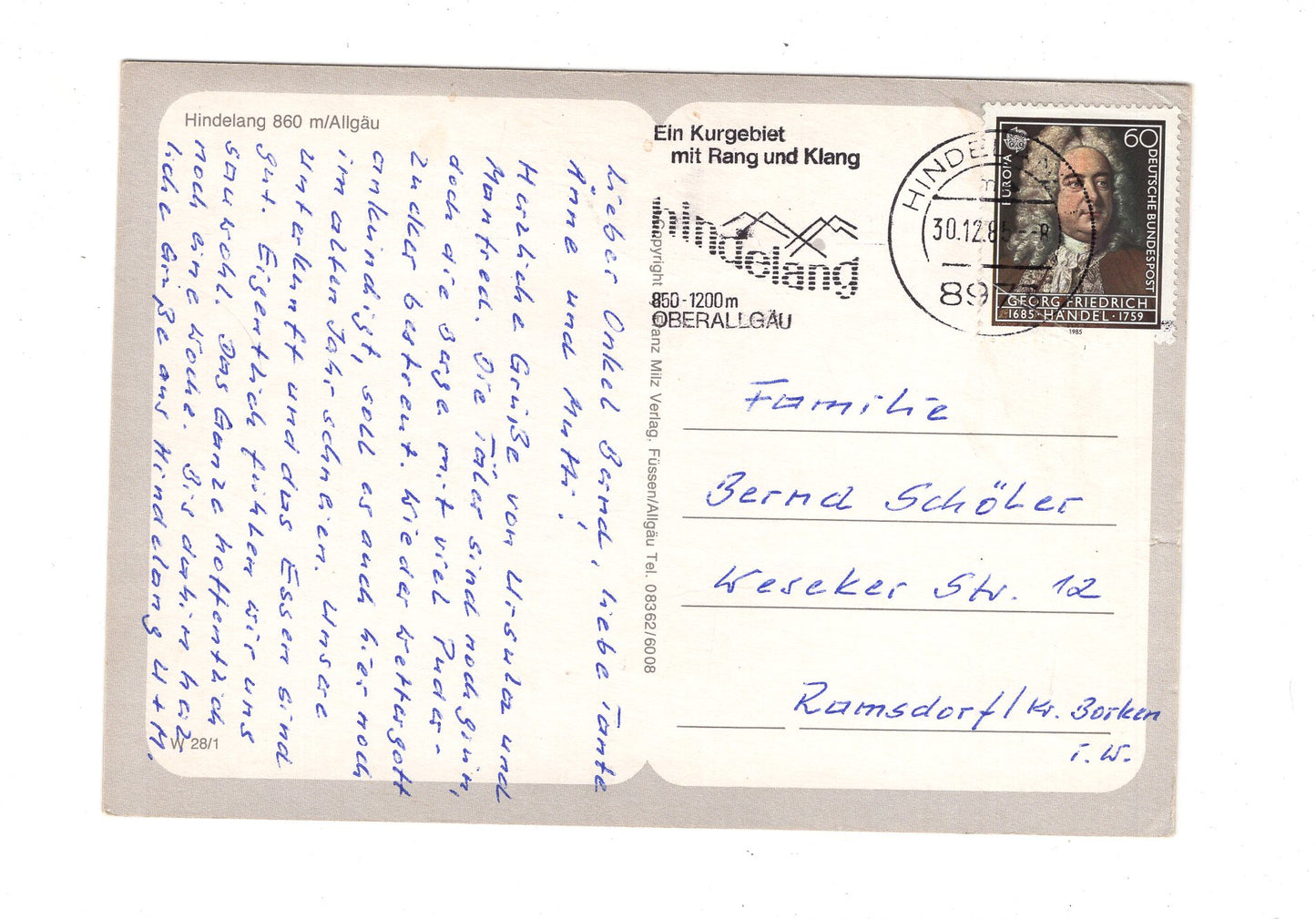 Ansichtskarte Hindelang / Allgäu / I1-61