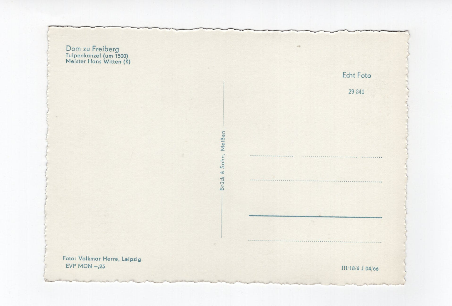 Ansichtskarte Dom zu Freiberg / Tulpenkanzel