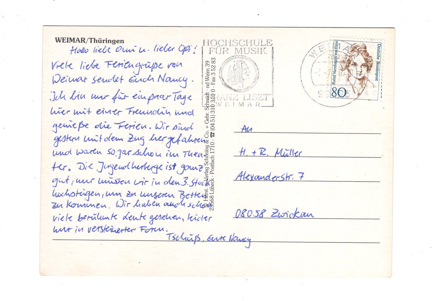 Ansichtskarte Kulturmetropole Weimar / Thüringen