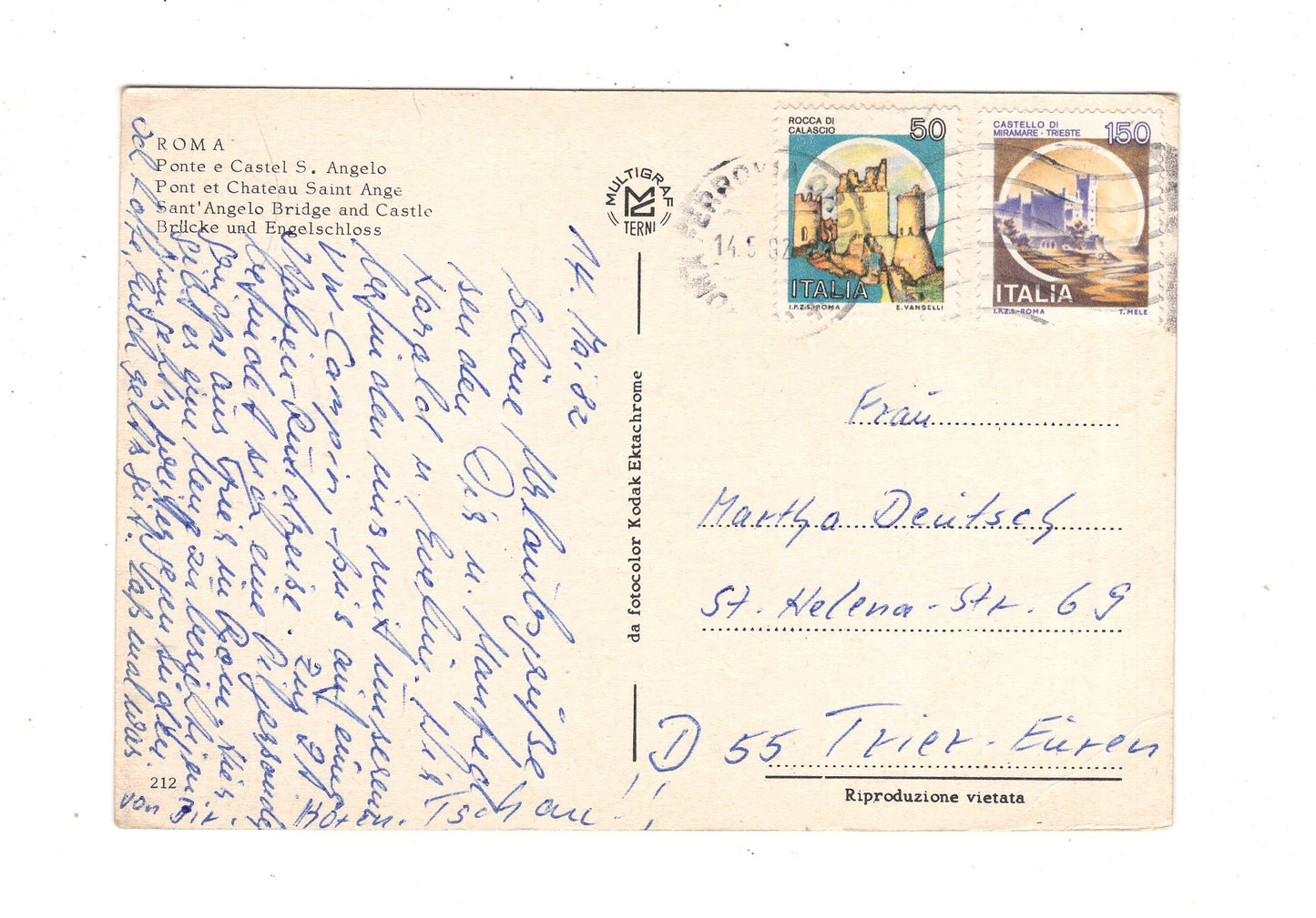 Ansichtskarte Roma Rom / Ponte e Castel S. Angelo / Italien / N1-55