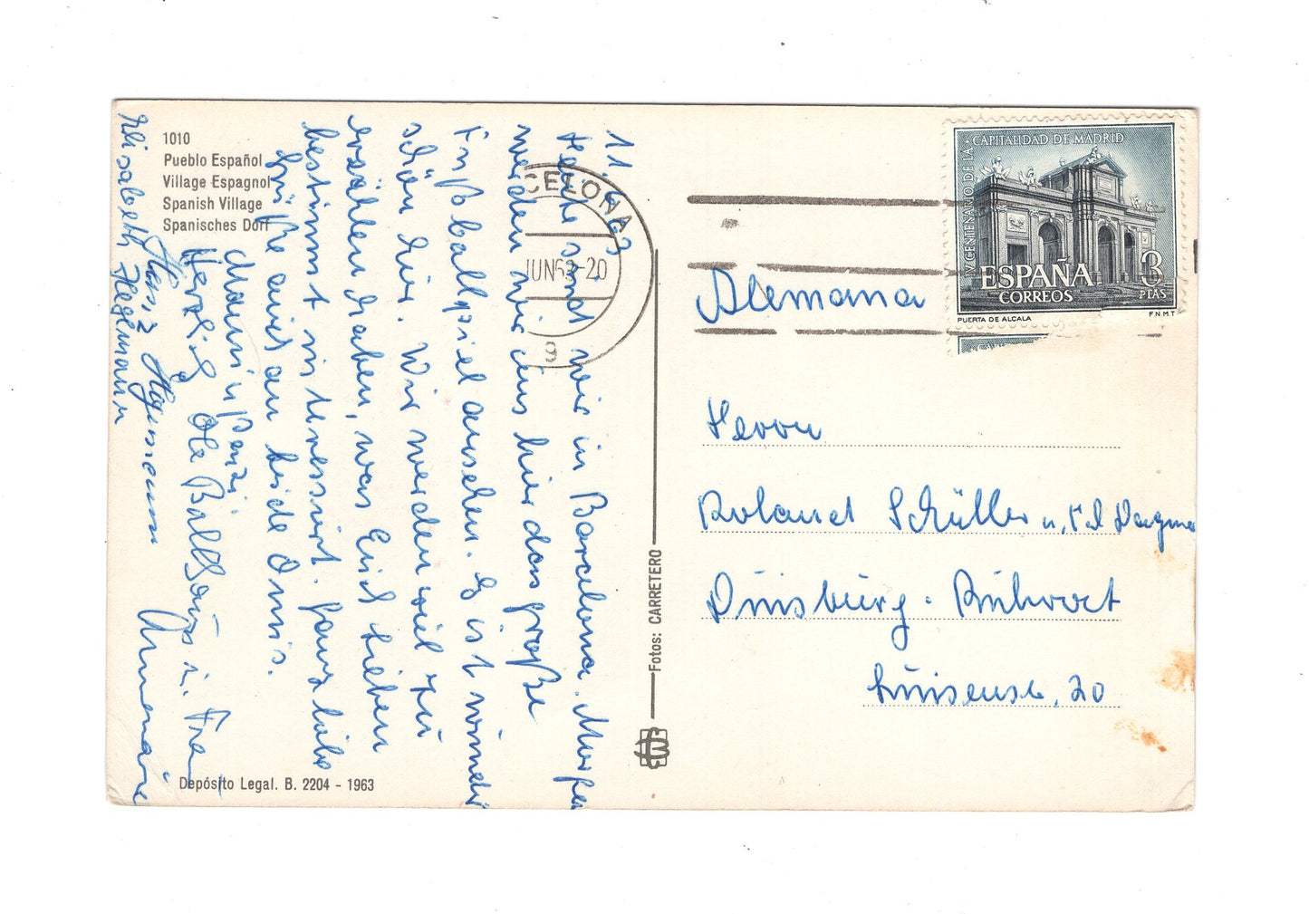 Ansichtskarte Pueblo Espanol / Barcelona / Spanien