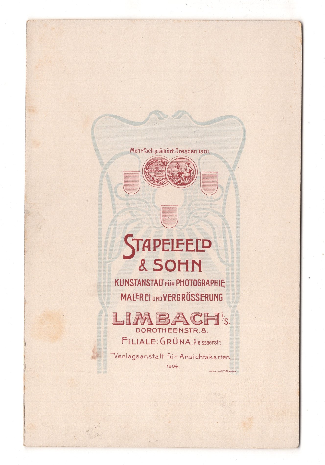 Fotografie Feine Dame mit kleinem Kind - Limbach 1904 / CAB U-35