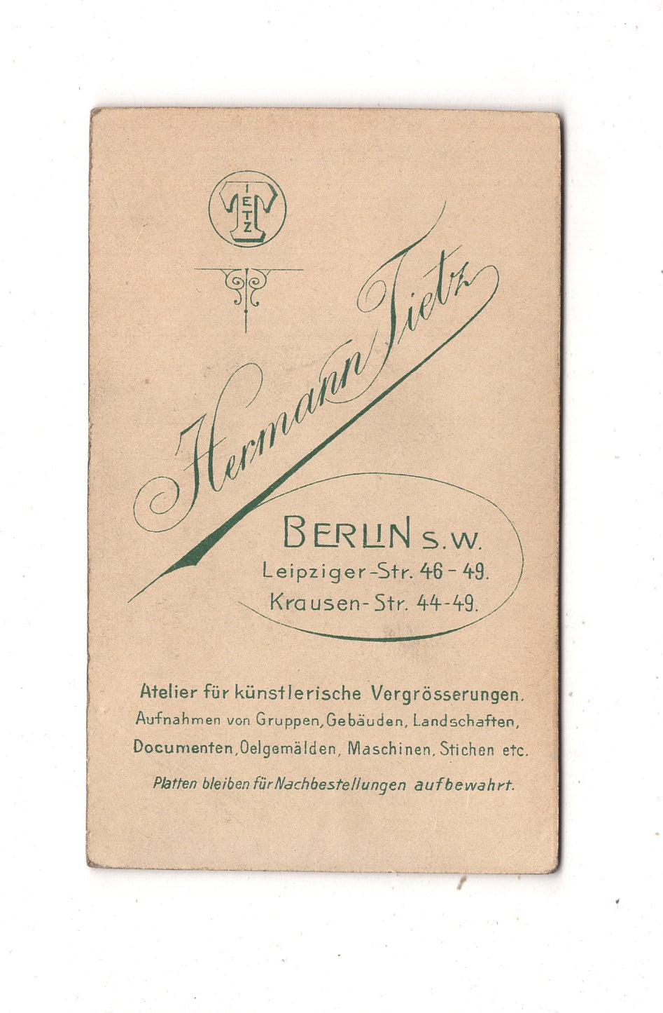 Fotografie Feines junges Mädchen / Liesel Fengler - Berlin um 1900 / CDV L1-33