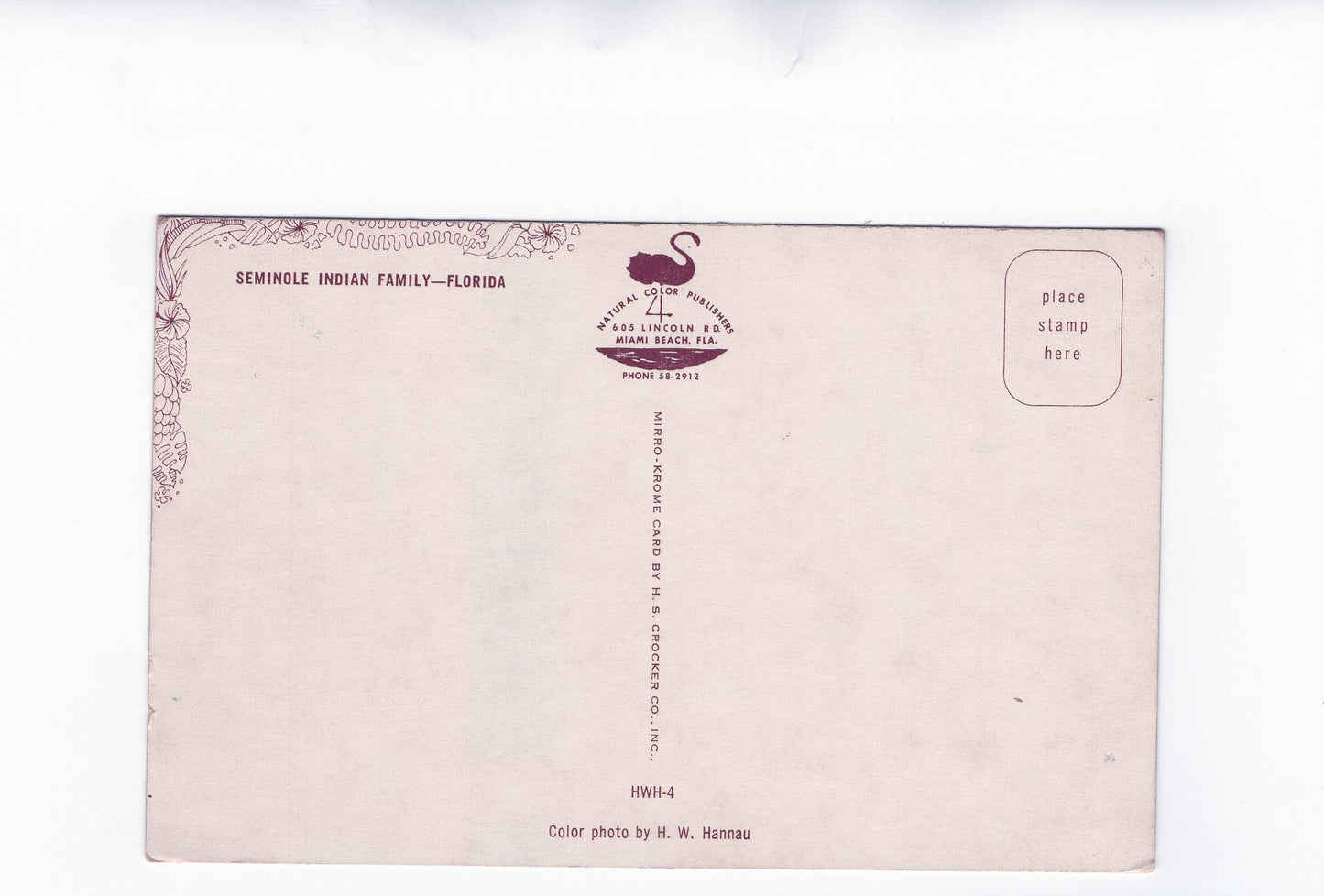 Ansichtskarte Seminole Indian Family / Florida / USA