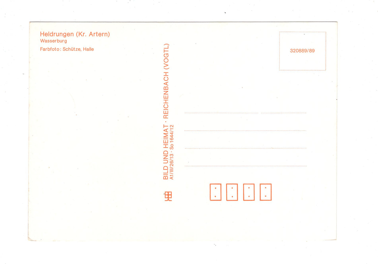 Ansichtskarte Heldrungen / Kreis Artern / Wasserburg / H1-62