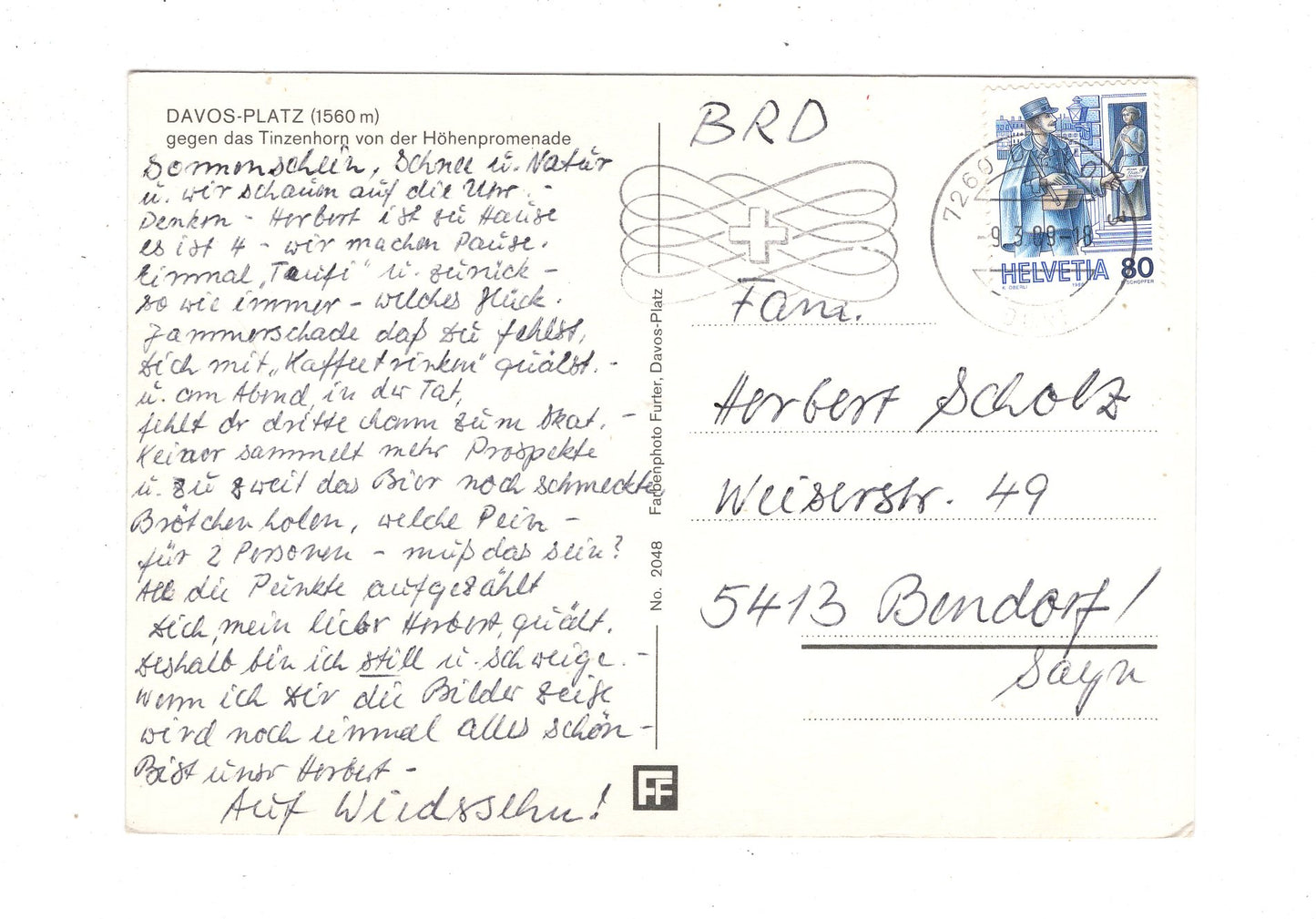 Ansichtskarte Davos / Schweiz