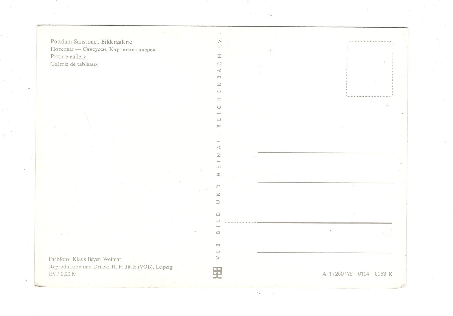 Ansichtskarte Potsdam-Sanssouci / Bildergalerie / M1-54