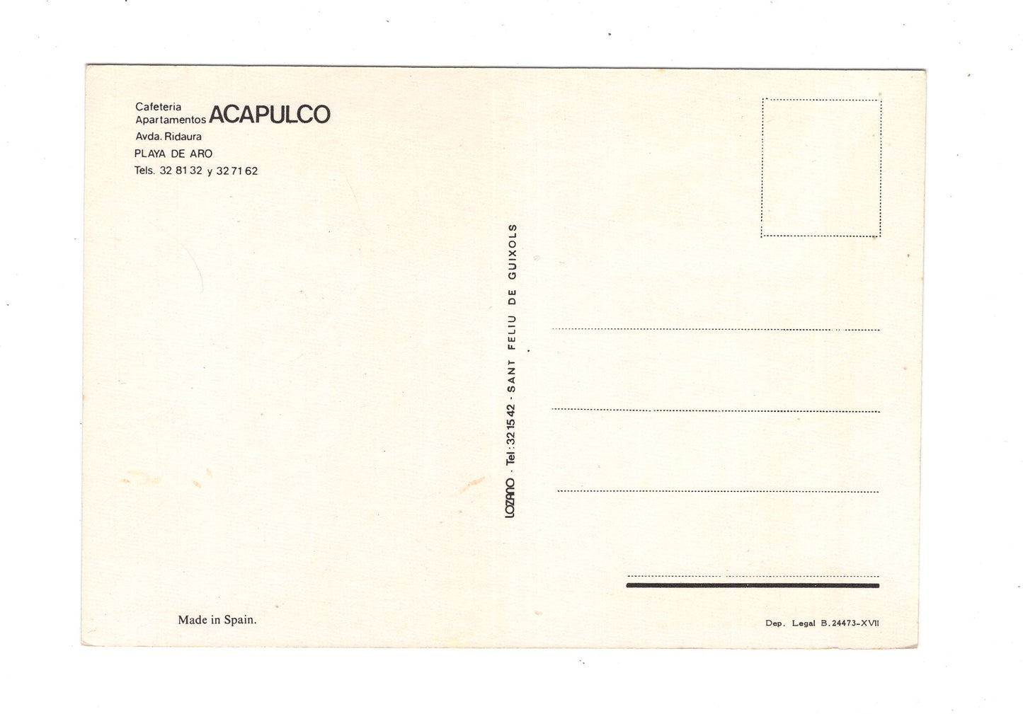 Ansichtskarte Apartamentos Acapulco / Playa de Aro / Spanien