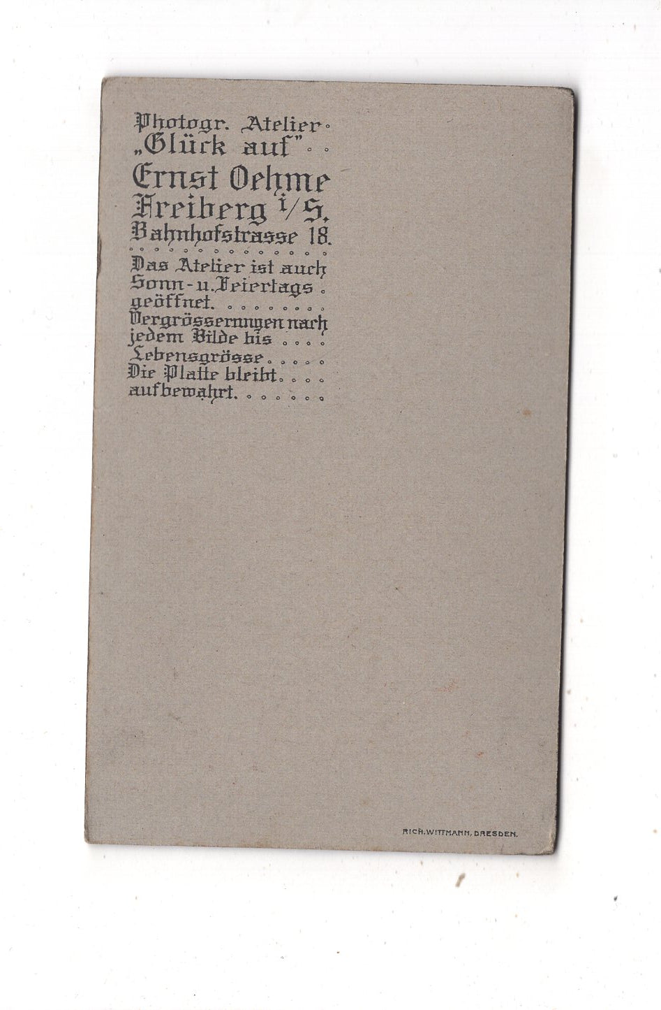 Fotografie Feine Dame - Freiberg 1900er / CDV L1-33