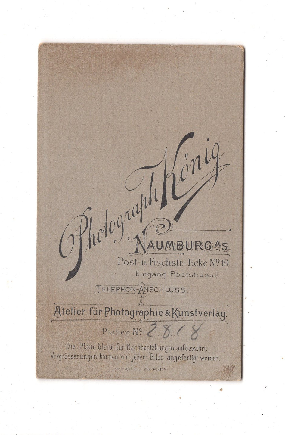 Fotografie Niedliches kleines Mädchen - Naumburg an der Saale 1893