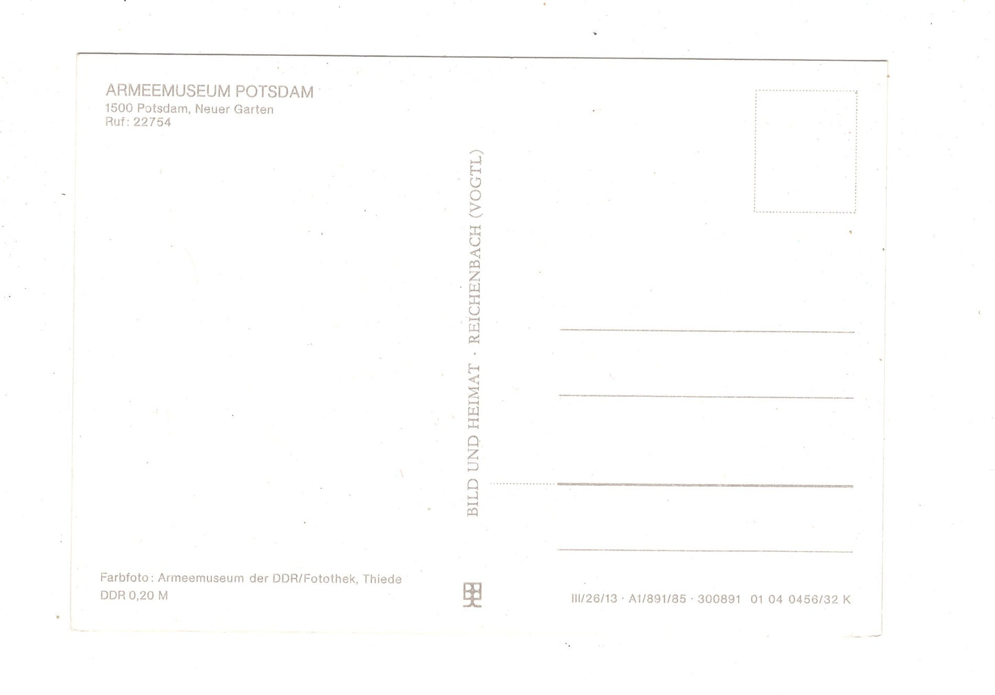 Ansichtskarte Potsdam / Armeemuseum / M1-54