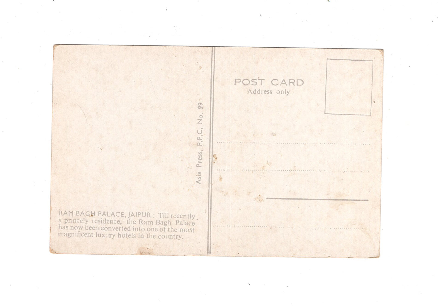 Ansichtskarte Ram Bagh Palace / Jaipur / Indien