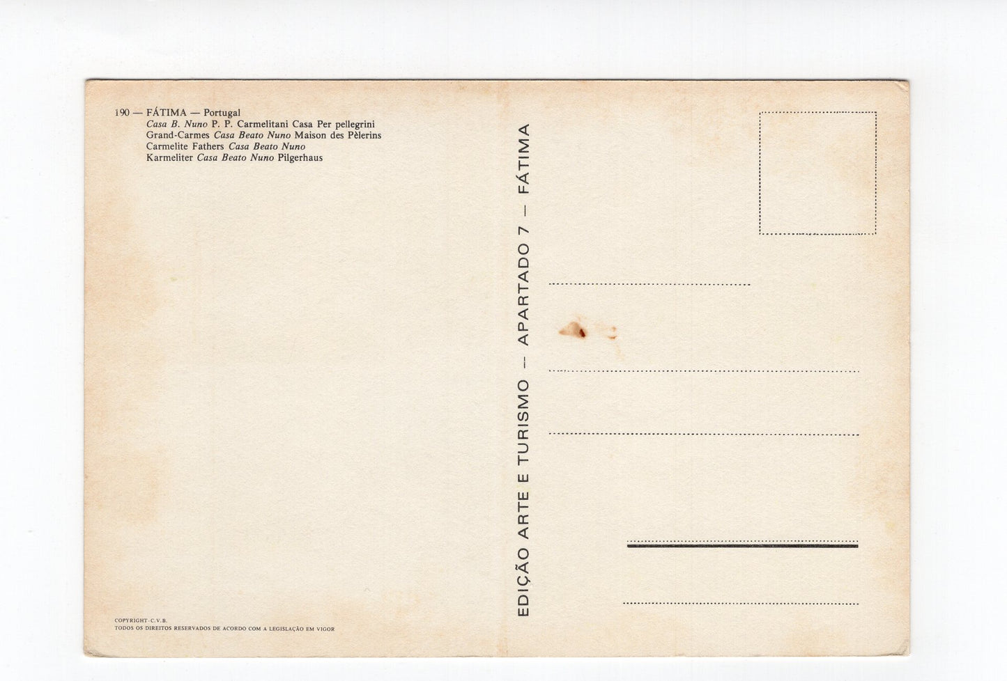 Ansichtskarte Fatima / Casa Beato Nuno / Portugal