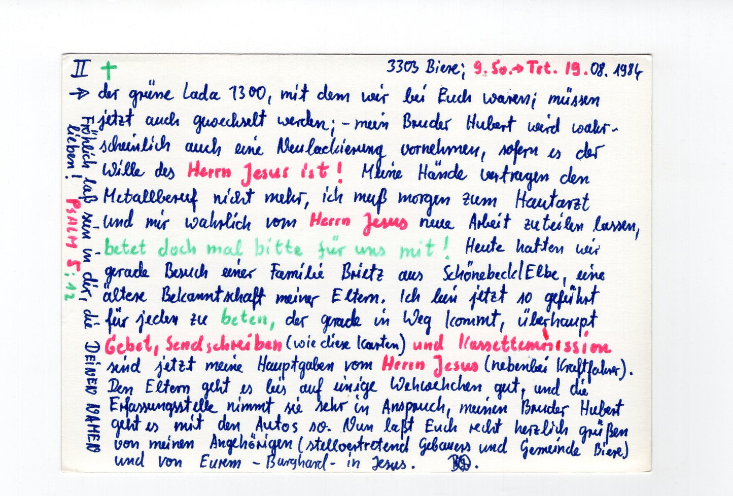 Ansichtskarte Kirchgemeinde Slate